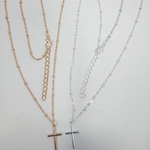 Women Gold or Silver Fashion Small Religious Cross